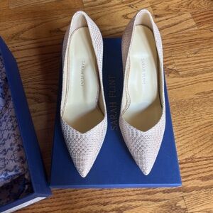 Sarah Flint Women's shimmer Cream Pumps